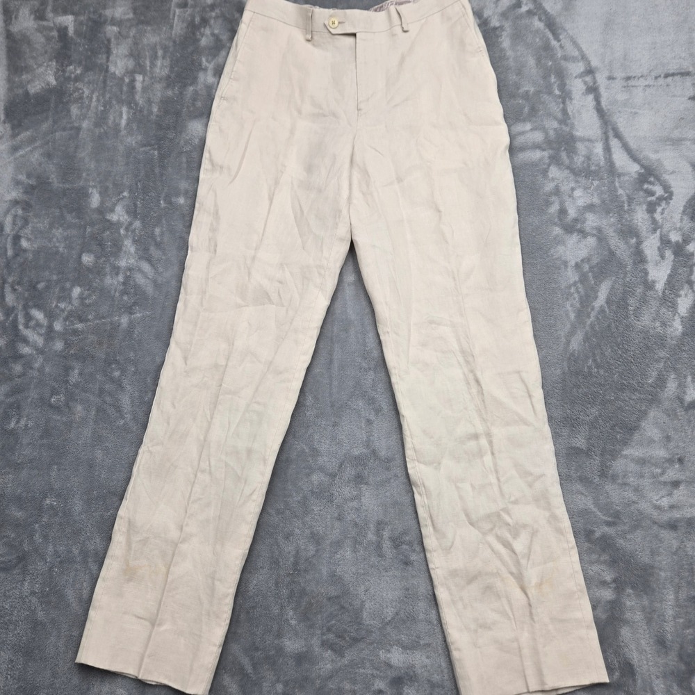 Lauren Ralph Lauren Linen Straight Leg Trousers Pants Womens Size 20R 30W 30x30